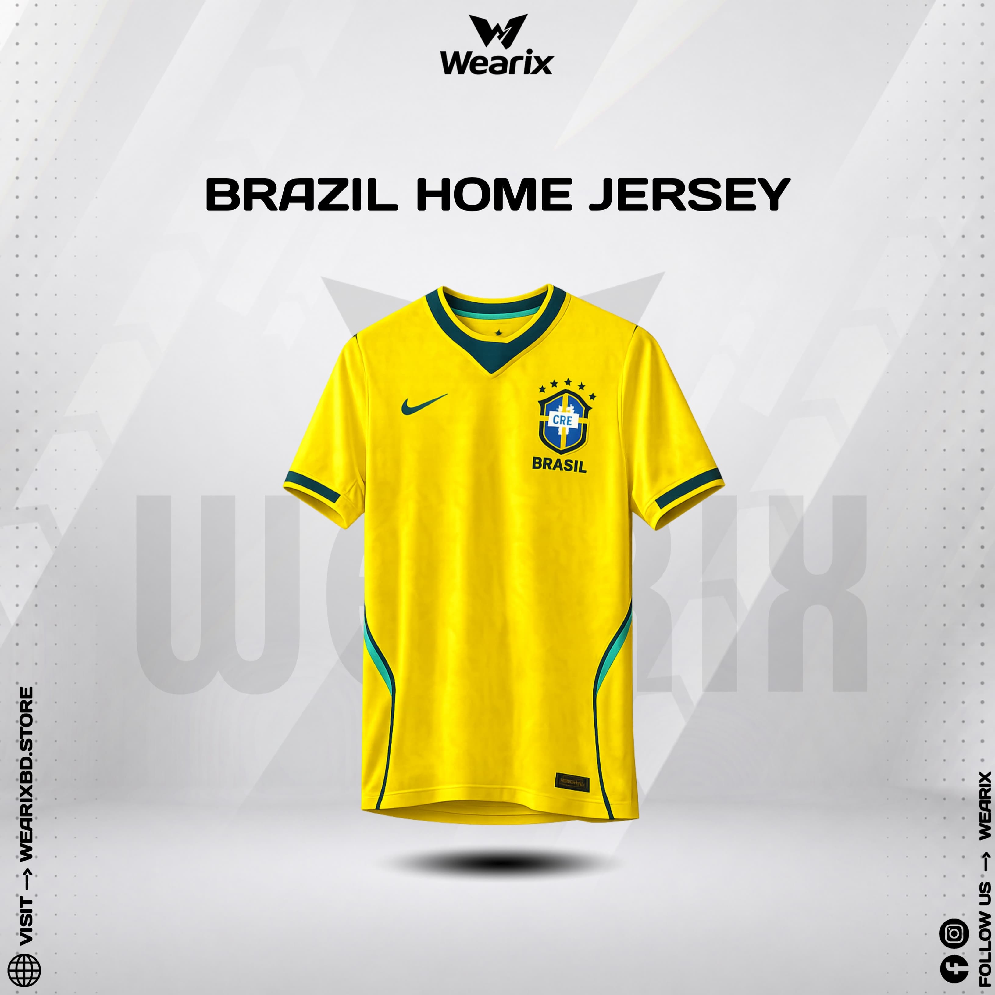 Brazil Wold Cup Premium Home Jersey - Embroidery 