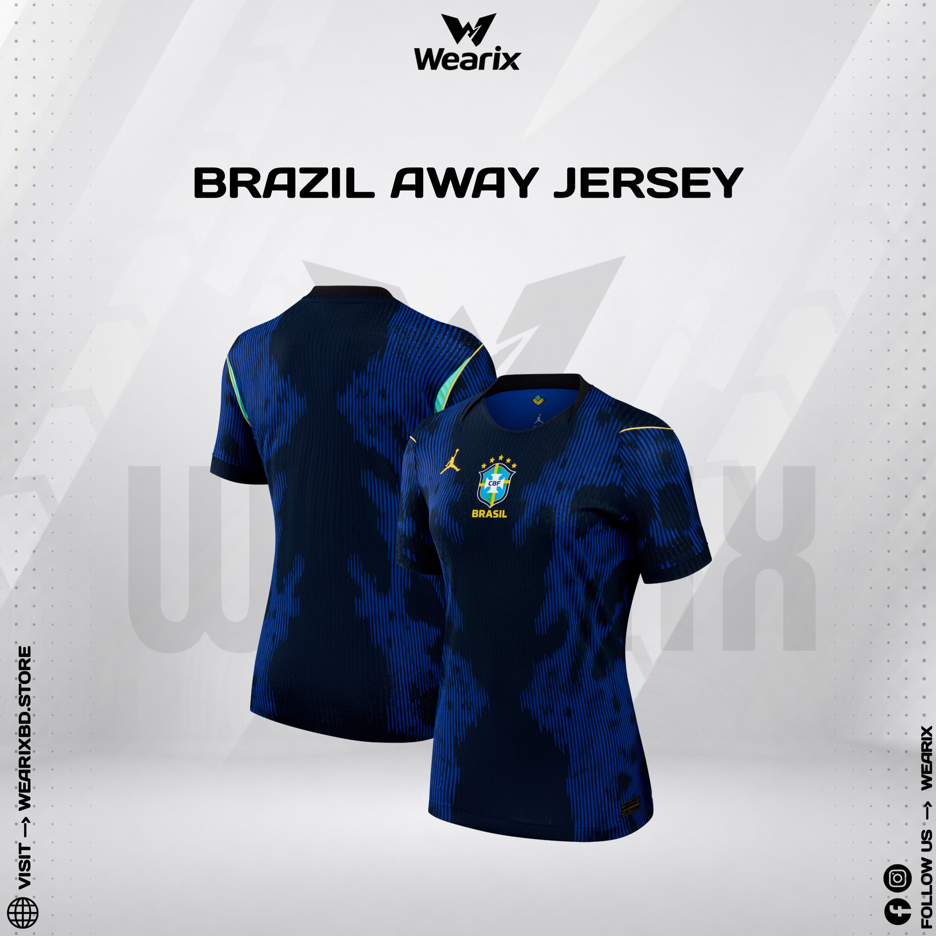 Brazil World Cup Away Jerser - Premium Embroidery 
