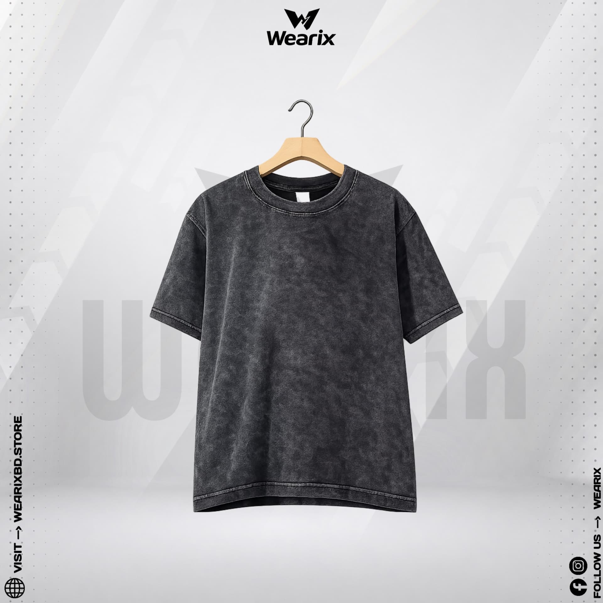 Premium Acud Wash Solid Dropsholder T-shirt 